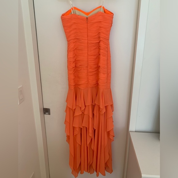 Halston Strapless Georgette Gown - Picture 7 of 11